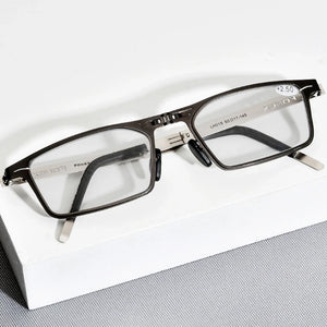 FONEX Photochrome Grau Anti Blau Blocking Folding Lesebrille Männer Frauen 2021 Hyperopie Reader Schraubenlose Brillen LH015