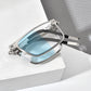 FONEX Photochrome Blau Folding Lesebrille Männer Frauen Tragbare Hyperopie Schraubenlose Anti Blau Blocking Reader Brillen LH016 