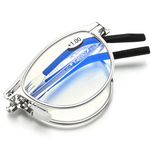 FONEX Anti Blue Blocking Folding Lesebrille Männer Frauen 2020 Presbyopie Hyperopie Dioptrien Schraubenlose Faltbare Brillen LH013